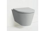 Závesné wc WC Laufen Kartell by Laufen, 54,5x37cm, rimless - šedý matnéný