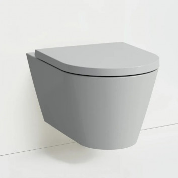 Závesné wc WC Laufen Kartell by Laufen, 54,5x37cm, rimless - šedý matnéný