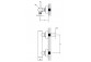Termostatická Batéria prysznicowo-vaňová 3-výstupy podomietková, prvok na stěnu, Omnires Y - Nikel 