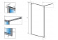 Pevná bočná stena Walk-In Radaway Modo II New 100-140x150-200cm, chróm, sklo číre