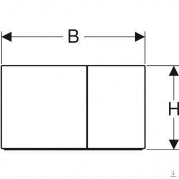 Tlačidlo Geberit Sigma 70 spúšťací predný do spłukiwania dwudzielnego - čierna chróm