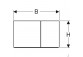 Tlačidlo Geberit Sigma 70 spúšťací predný do spłukiwania dwudzielnego - čierna chróm