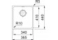 Drez Franke Tectonite Sirius SID 110-34, 370 x 435x mm do podbudowy - biely polarny