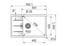 Drez wbudowywany, Franke Centro CNG 611-78 XL - onyx