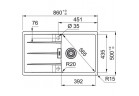 Drez wbudowywany, Franke Centro CNG 611-86 - onyx