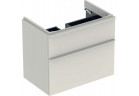 Závěsná skrinkaka podumývadlová Geberit Smyle Square 73,4 cm, s dvoma zásuvkami - grey sand