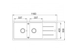 Drez wbudowywany, Franke Basis BFG 621-116 ,biely polarny