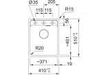 Drez wbudowywany, Franke Maris MRG 610-37 ,biely polarny