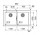 Drez Franke Sirius 2.0 S2D 620-35-35 , dwukomorowy, onyx