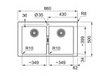 Drez Franke Sirius 2.0 S2D 620-35-35 , dwukomorowy, biely polarny