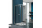 Štvorcový sprchovací kút Sanplast KP4/TX5b+BPza štvrťkruhový spolu s vaničkou, výška2030 mm, sklo číre, saténové profily lesklý