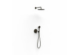 Sprchový set Tres 006, podomietkový, s hlavovou sprchou okrągłą 30 cm - čierna bronz