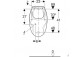 Pisoár Geberit Flow,prítok zozadu, odtok do tyłu, biela