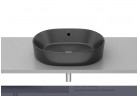 Umývadlo na postavenie na dosku Roca Gap Round, 55x39cm, z prepadom, čierna matnéný