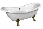 Vaňa voľne stojaca 188x80x71cm Polysan CHARLESTON, nohy bronz, biela