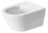 Závesné wc Duravit D-NEo rimless 37x54 cm,WonderGliss, biela 