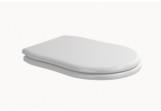 Sedadlo s pozvoľným sklápaním s sedadlom WC Flaminia Efi 47 x 35 x 5 cm, drevo/poliester, biely lesklá, panty chrómované