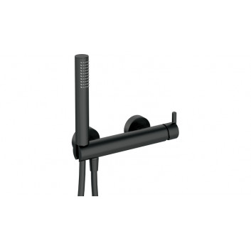 Bidetová batéria podomietková i sprchový set druhu bidetta, Deante Silia, nero