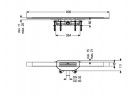 Žľab 90cm , Kessel Linearis Infinity 60, brúsená oceľ