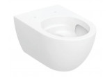 Misa wc Geberit Acanto Závěsná 53x35 cm, lievikový, skryté mocowania, TurboFlush, S povrchom KeraTect - biela