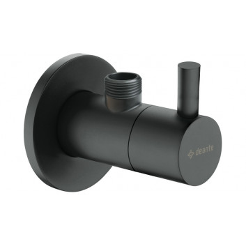 Ventil rohový s keramickou hlavou 1/2"-3/8" okrúhly, Deante, nero