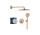 Sprchový set podomietkový s hlavovou sprchou Rainshower mono 310 , Grohe Essence, brushed warm sunset
