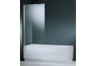 Vaňová zástena Novellini Aurora 1 - 70x150 cm, składany, profil chróm, sklo číre 