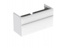 Závěsná skrinkaka podumývadlová Geberit Smyle Square 118,4 cm, s dvoma zásuvkami - biela