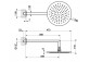 Horná sprcha Gessi Anello, okrúhla, 218mm, regulowana, s ramenom nastenným 343mm, chróm