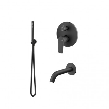 Sprchový set Vema Slate, podomietkový, 2 výstupy vody, s výtokovým ramenom 17cm, chróm