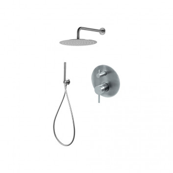 Sprchový set Vema Tiber Steel, podomietkový, 2 výstupy vody, Horná sprcha 25cm, nerez inox