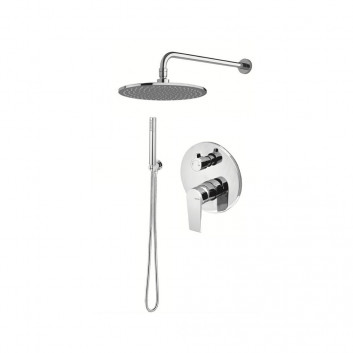 Sprchový set Vema Tiber Steel, podomietkový, 2 výstupy vody, Horná sprcha 25cm, nerez inox