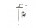 Sprchový set Vema Tiber Steel, podomietkový, 2 výstupy vody, Horná sprcha 25cm, nerez inox