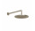 Horná sprcha Gessi Anello, okrúhla, 250mm, regulowana, s ramenom nastenným 358mm - Finox Brushed Nickel