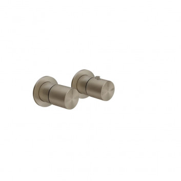 PYTAJ O RABAT ! Vaňová batéria 3-otvorová Gessi Rettangolo na okraj vane - finox brushed nickel