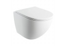 Misa WC Omnires Ottawa Comfort 54x36,5 cm Závěsná, bezkołnierzowa, s pozvoľným sklápaním sedadlo - biely matnéný