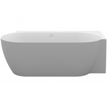 Vaňa voľne stojaca Ravak Freedom Corner II Tec 175x86 cm, wariant levý - Smoke Grey-biela, osłona odpływu biela