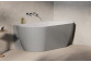 Vaňa voľne stojaca Ravak Freedom Corner II Tec 175x86 cm, wariant levý - Smoke Grey-biela, osłona odpływu biela
