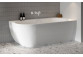 Vaňa voľne stojaca Ravak Freedom Corner II Tec 175x86 cm, wariant pravé - Smoke Grey-biela, osłona odpływu biela