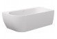 Vaňa voľne stojaca Ravak Freedom Corner II Tec 175x86 cm, wariant pravé - Smoke Grey-biela, osłona odpływu biela