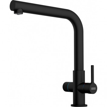Drezová batéria Franke Neptune Evo , výška 294mm, otočné i výsuvná sprcha, čierna matnéný