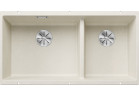 Drez Blanco Subline 480/320-U Siligranit InFino 85,5x46 cm, 2 komory, levý, bez automatickej zátky - delikatny biely