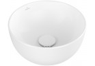 Umývadlo Villeroy&Boch Artis na postavenie na dosku, okrúhla, priemer 32,5 cm, S povrchom CeramicPlus - Weiss Alpin