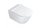 Súprava Catalano Zero New závesné WC 35x50 cm, bez splachovacieho kruhu, biela + sedadlo s pozvoľným sklápaním slim + mocowania
