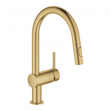 Drezová batéria s výsuvnou sprchou GROHE Minta 1/2", páková - brushed warm sunset