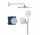 Sprchový set Grohe Precision SmartControl s hlavovou sprchou Vitalio Rain Mono 310 - chróm