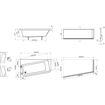 Ravak Vaňa 10 160X95 L Biela- sanitbuy.pl