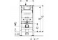 Montážní prvek montážny Geberit Duofix Omega pre závesné WC, 50x112 cm, H112