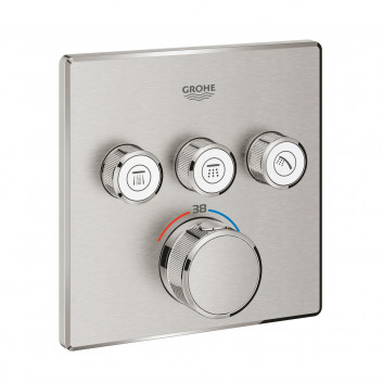 Batéria podomietková Grohe Grohtherm SmartControl termostatická 3-prijímače vody farba nerez