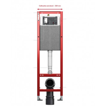 Modul podmietkowý WC TECEprofil, výška montážna 1120mm, z spłuczką Octa II